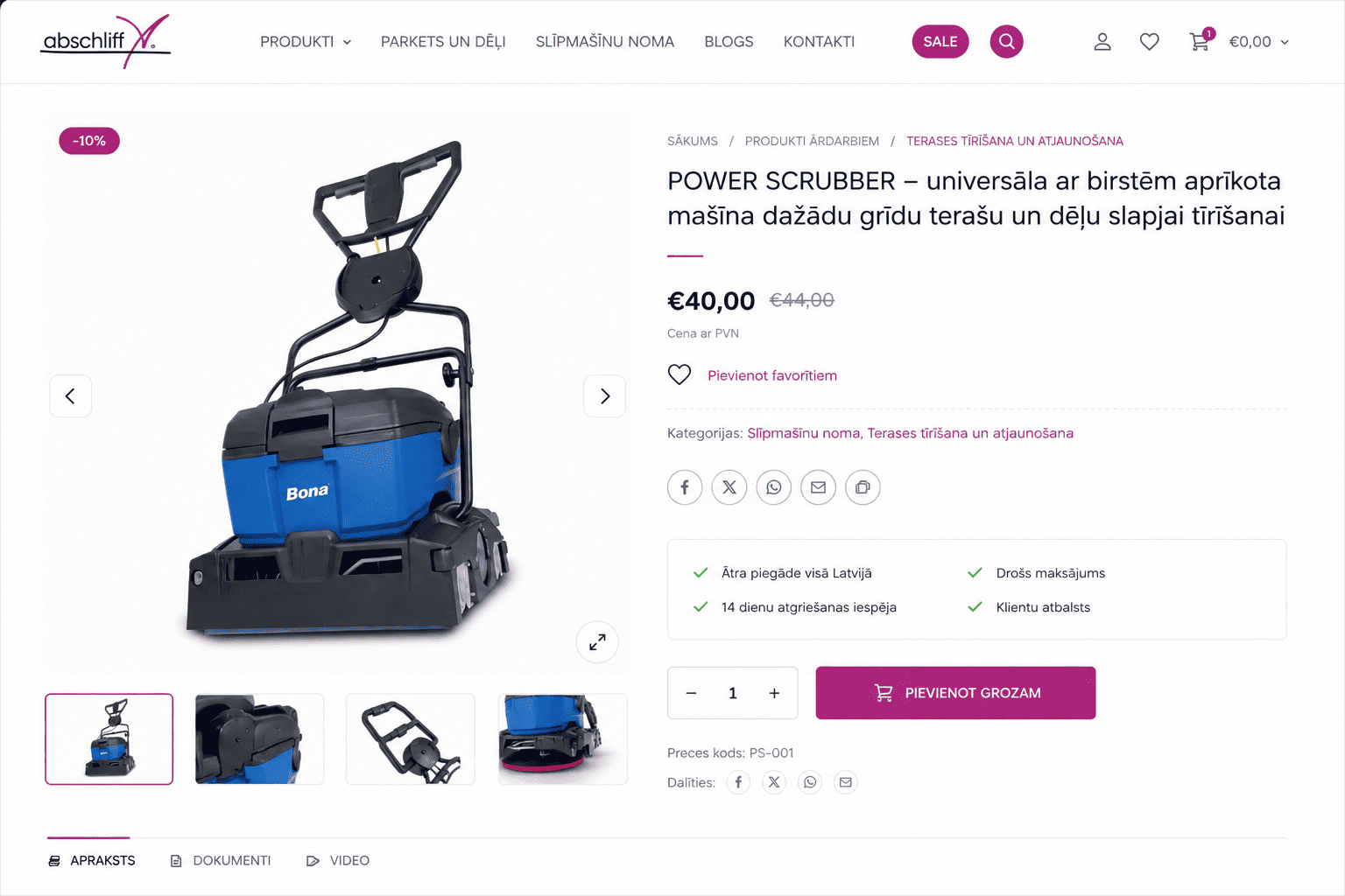 Abschliff Latvija — parketa un koka virsmu kopšanas veikals 4
