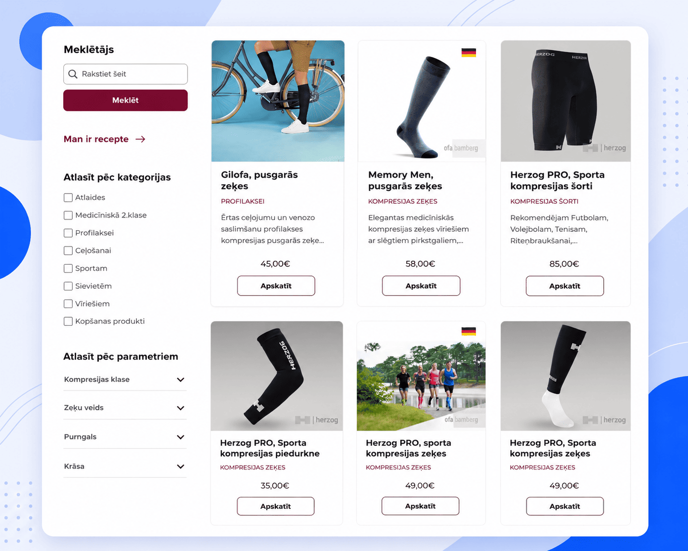 Ameda — medicīnas e-veikals ar recepšu plūsmu uz WooCommerce 2