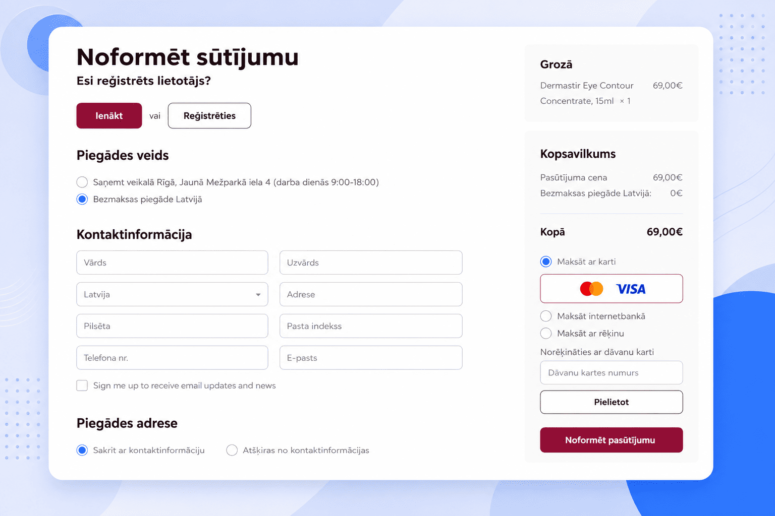 Ameda — medicīnas e-veikals ar recepšu plūsmu uz WooCommerce 4