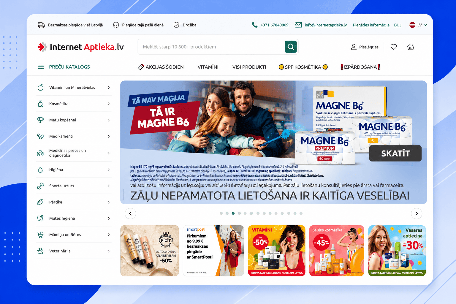 InternetAptieka.lv — Latvijas vadošā interneta aptieka uz pielāgotas platformas 1