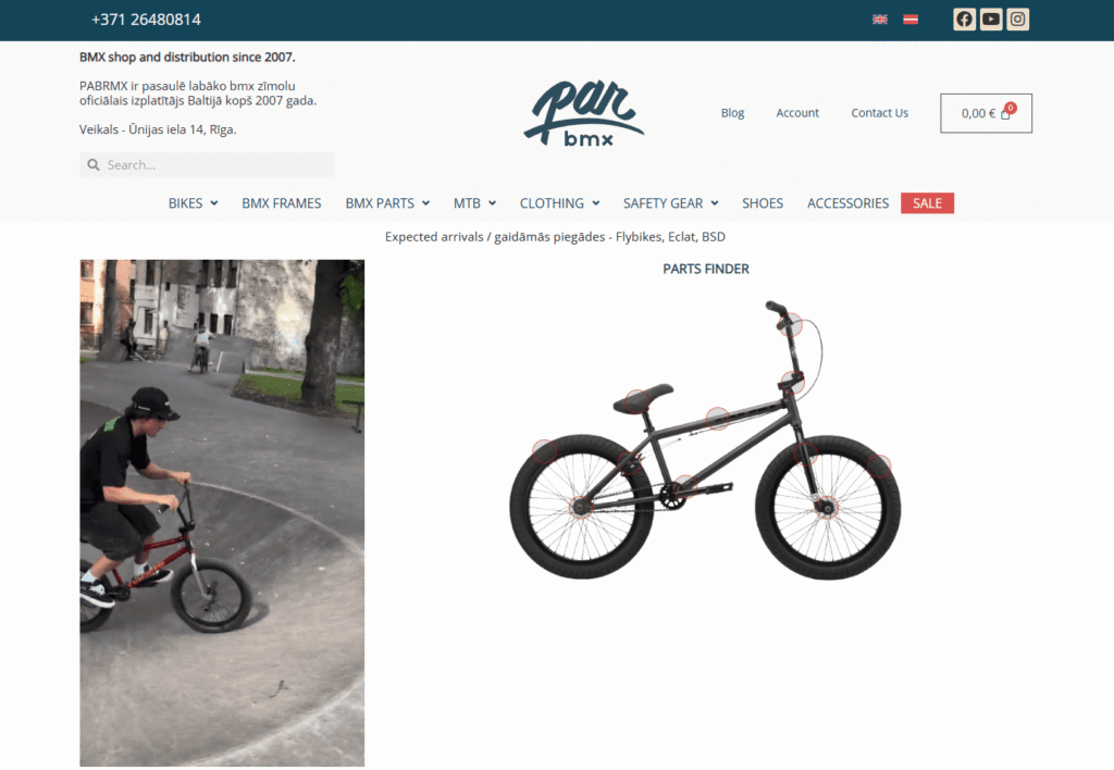 PARBMX portfolio screenshot