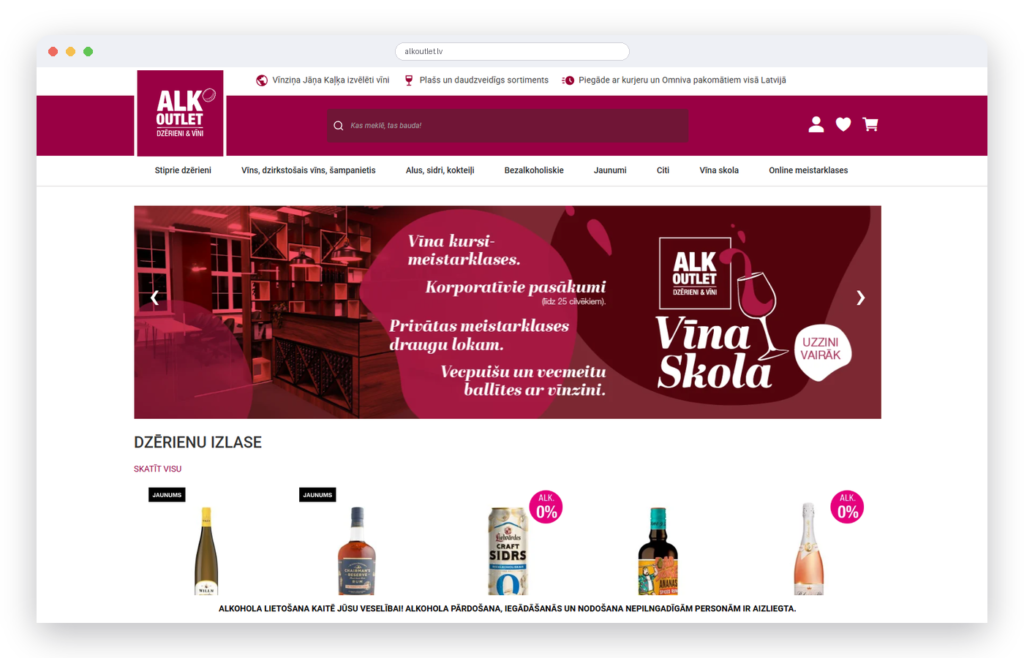 magento e-veikals latvijā