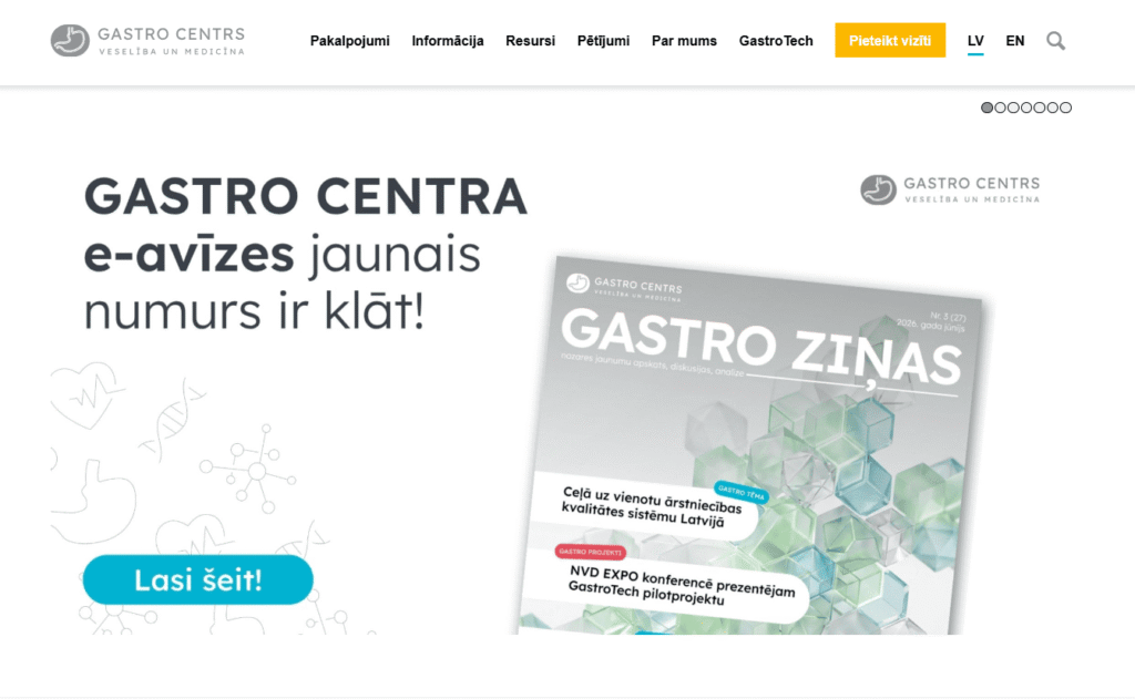 GASTRO CENTRS portfolio screenshot